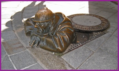 manhole sculpture