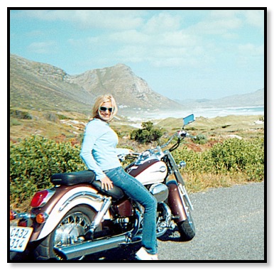 Melika on Motorcycle