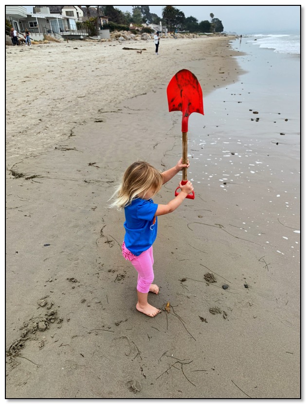 azelle at miramar with shovel May 30 2021