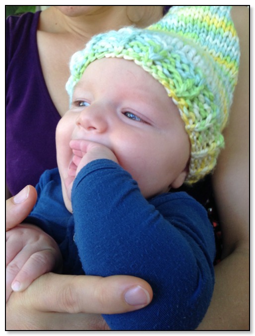 Baby with hat Oct 2014