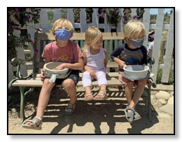 children at the ostrich farm