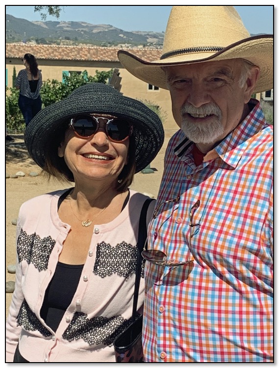 Dan and Nazy at Allegretto Vineyard tour July 23, 2021