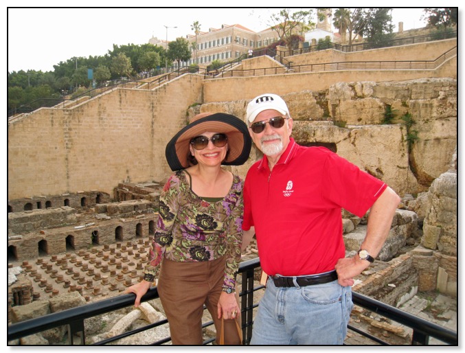 dan and nazy in roman ruins beirut copy