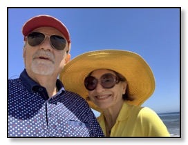 dan and nazy on beach walk August 1 2020