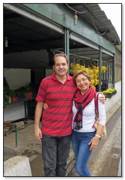 dar and naz at the banana market