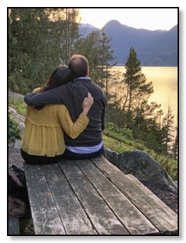 Darius and Christiane at campsite Oct 2019