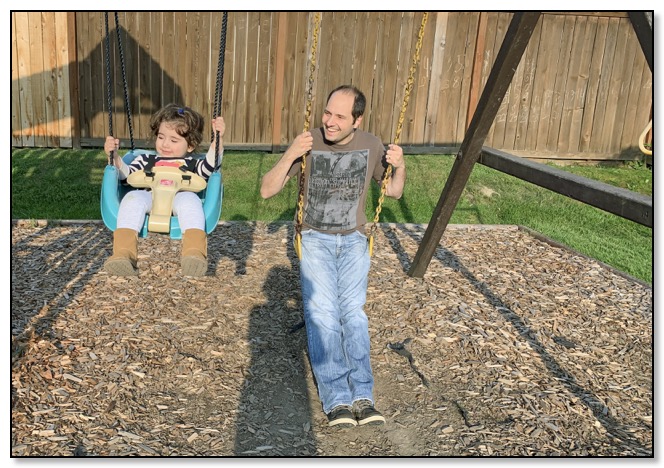 Darius and Leandra on Swings Bellingham May 2019