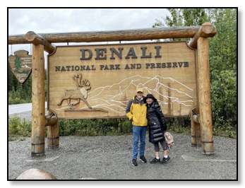Entering Denali park with dan and naz