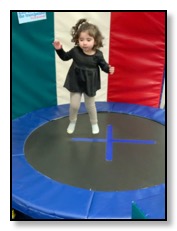 Leandra on trampoline