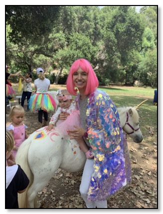 mel and Azelle and unicorn August 2019