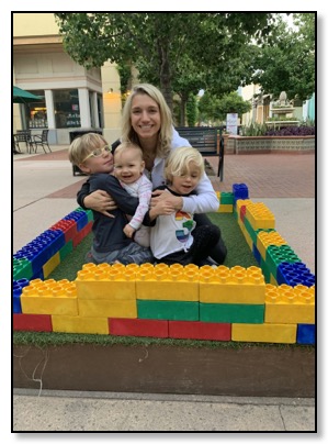 Mel and boys giant legos June 2019