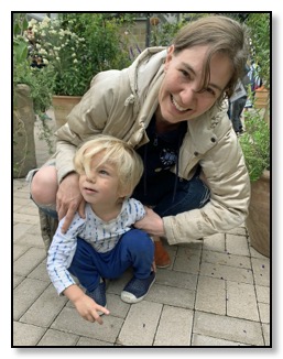 Mitra and Arrow at butterfly exhibit