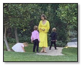 Mitra and the children during wedding