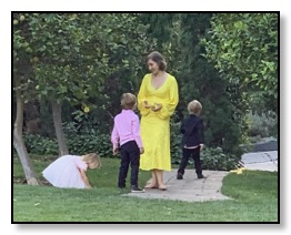 Mitra and the children during wedding