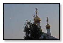 Moon and russian church 2