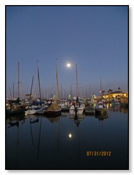 moon over sb harbor august 2012