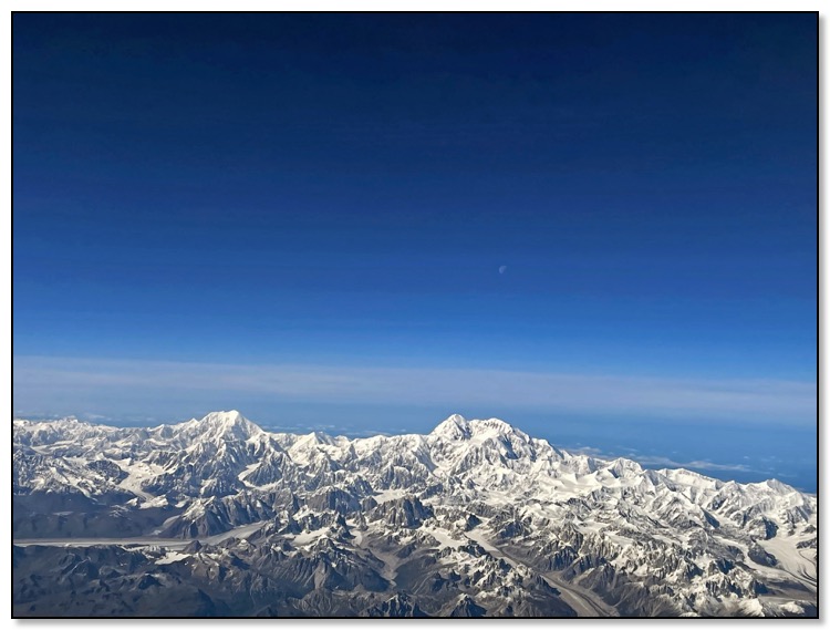 Mt Denali and the moon
