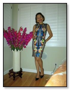 NAZY AND colorful dress and glads