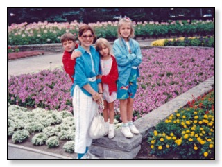 Nazy and kids in Keukenhof 1990ish