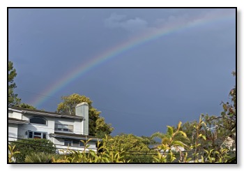rainbow over talaa house March 2019