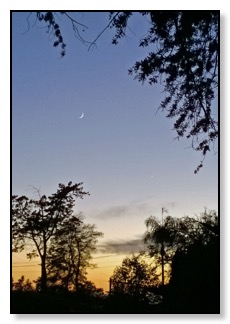 sunset new moon August 2016