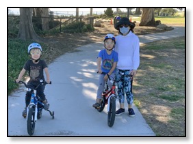 Thg bosy and Nazy biking shoreline park