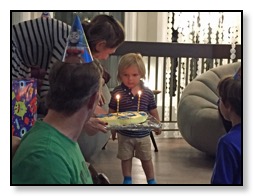 Tiger blowing candles june 2016