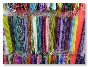very colorful beads